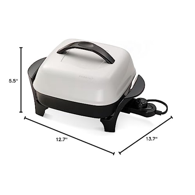 Presto 06620 11Inch Electric Skillet,Black/White