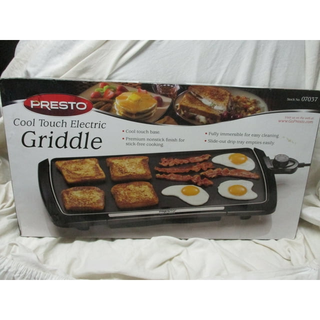 Presto 07037 Jumbo Cool Touch Electric Griddle, Black