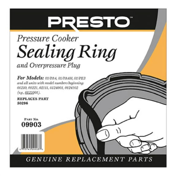 Presto 09903 Pressure Cooker Sealing Ring with Automatic Air Vent, Each
