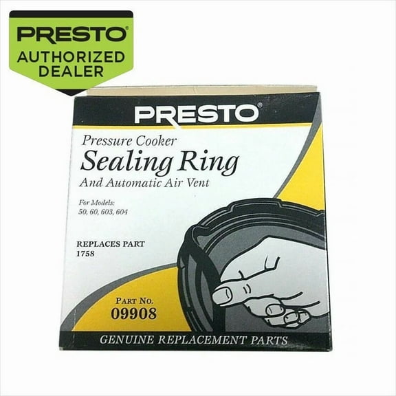 Presto 09908 9908 Pressure Cooker Canner Gasket Sealing Ring & Air Vent Genuine