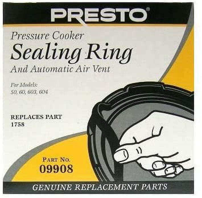 Presto 09908 Pressure Cooker / Canner Gasket; Sealing Ring & Auto Air