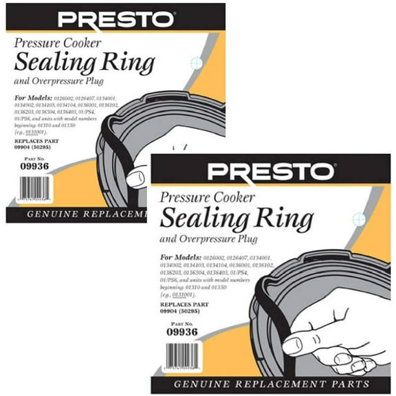 Presto 09936 Pressure Cooker Sealing Ring 2 packs