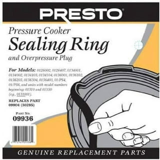 Impresa Presto Pressure Cooker Replacement Gasket and Overpressure Plugs -  2 Sets - Rubber Sealing Rings - Fits Various 6-Quart Presto Models - Part