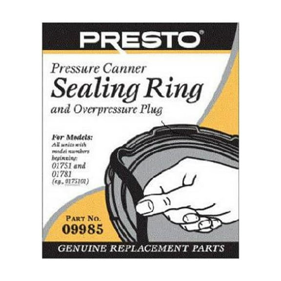 Presto 09985 Pressure Canner Sealing Ring With Automatic Air Vent - Quantity 6