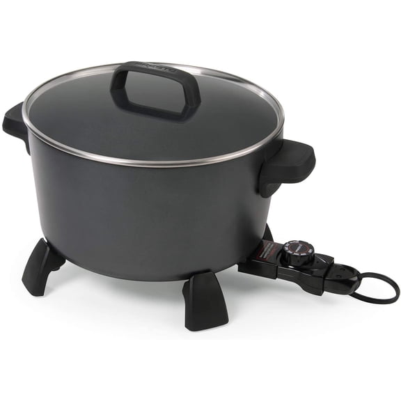Presto 10-Quart Kitchen Kettle XL Multi-Cooker, Steamer and Deep Fryer, Black