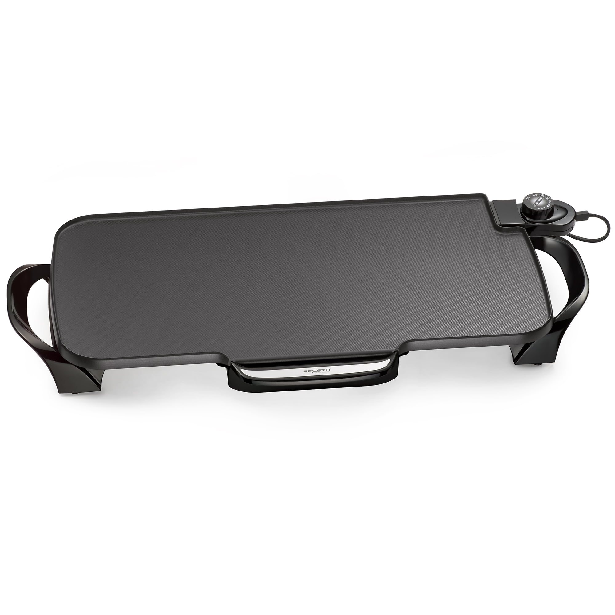 22-Inch Black Nonstick Electric Griddle with Removable Handles