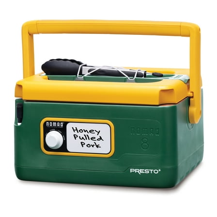 Presto 8-Quart Nomad Traveling Slow Cooker, Green/Gold