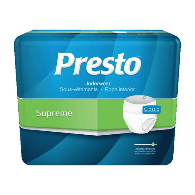 Presto AUB23010 Protective Underwear Small 22 in. to 36 in. White (Set of 20)
