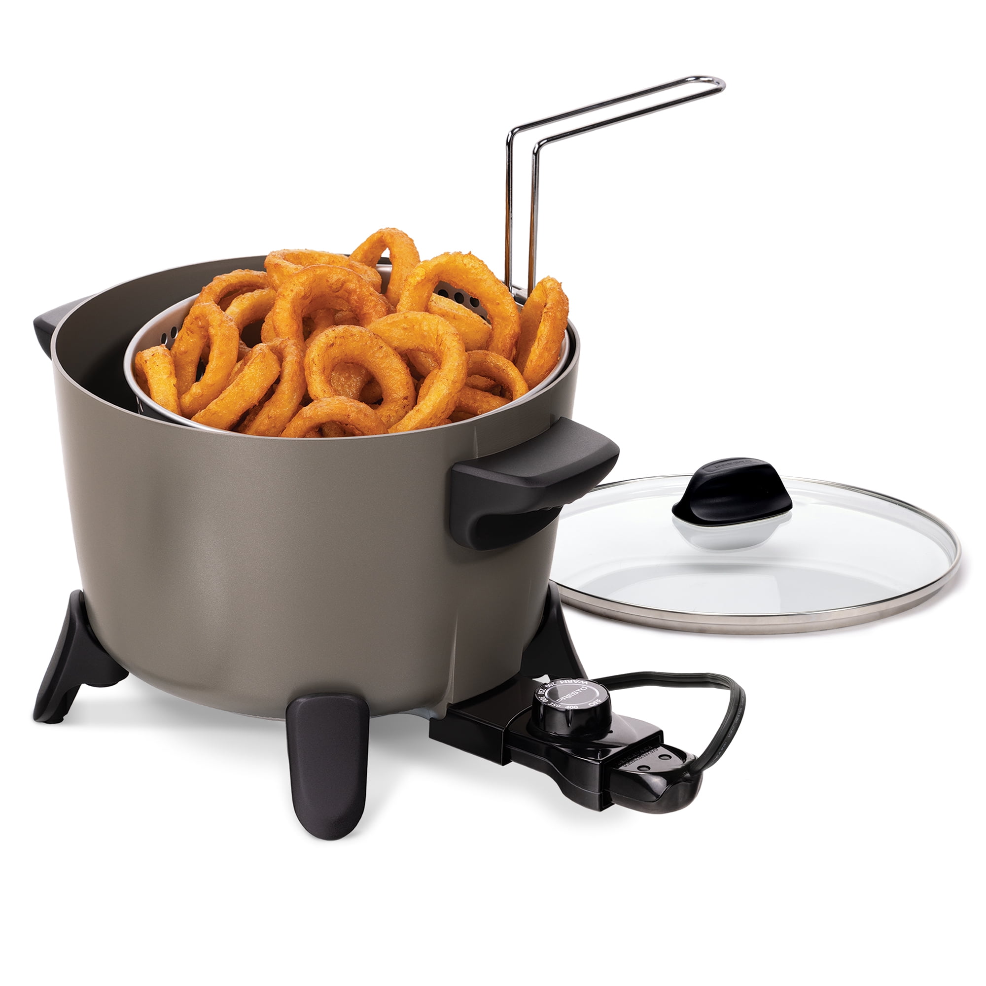 Electric Deep Fryer Dual Daddy Cooker Big Kettle Home Countertop Fries  Appliance