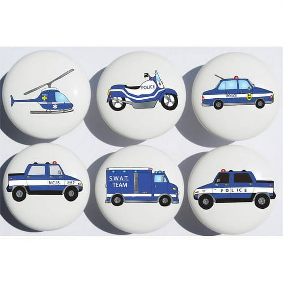 Presto Chango Decor Police Appliance Pull (Set of 6)