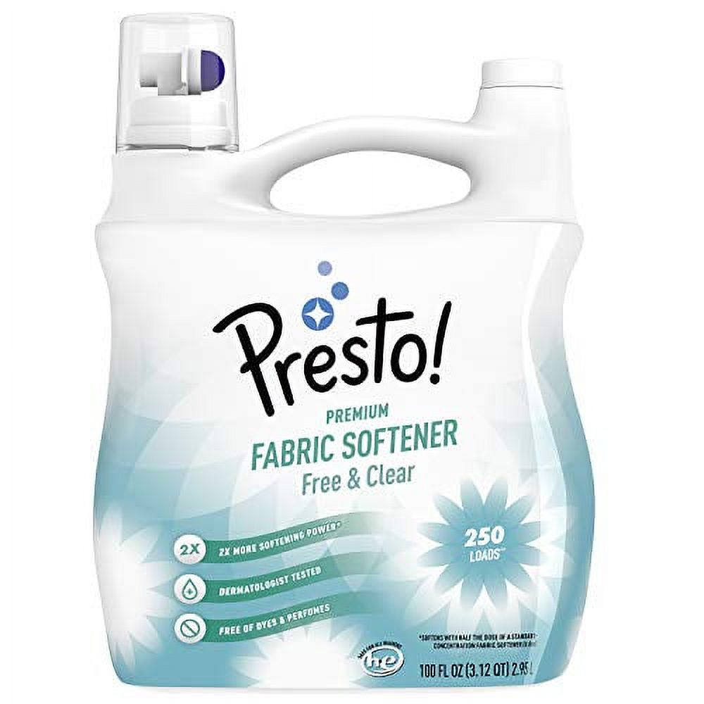 Presto! Concentrated Fabric Softener, Free & Clear, Hypoallergenic