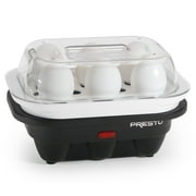 Presto Easy Store 6-Egg Electric Egg Cooker, Black - Non-Stick Water Reservoir