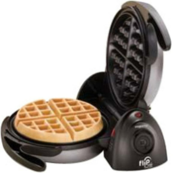 Presto FlipSide Belgian Waffle Maker, Ceramic Kitchen Appliance, 7", Black
