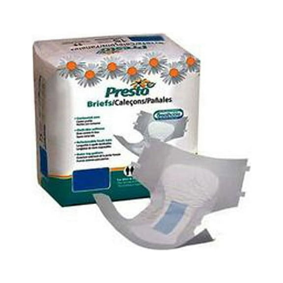 Presto Incontinence Pad, Moderate Absorbency, Regular, 10" Long-Pack of 20