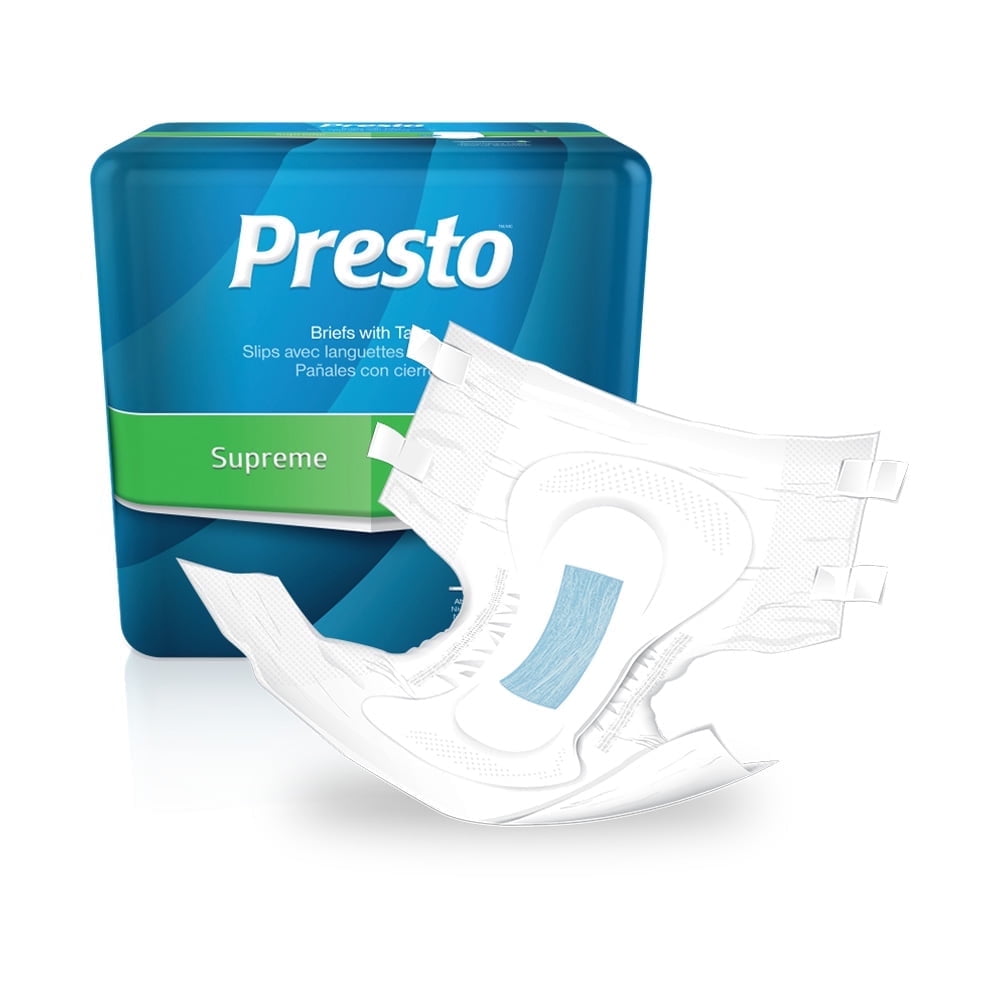 Presto Maximum Absorbency Brief, XL 58-64 inch, Beige-Case of 60