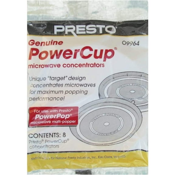 Presto Microwave Power Pop PowerCup Popcorn Concentrator Cup - 4 Pack