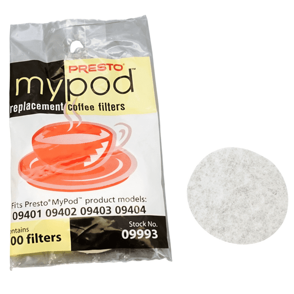 Presto MyPod Paper Refillable Coffee Filter, 100 Count
