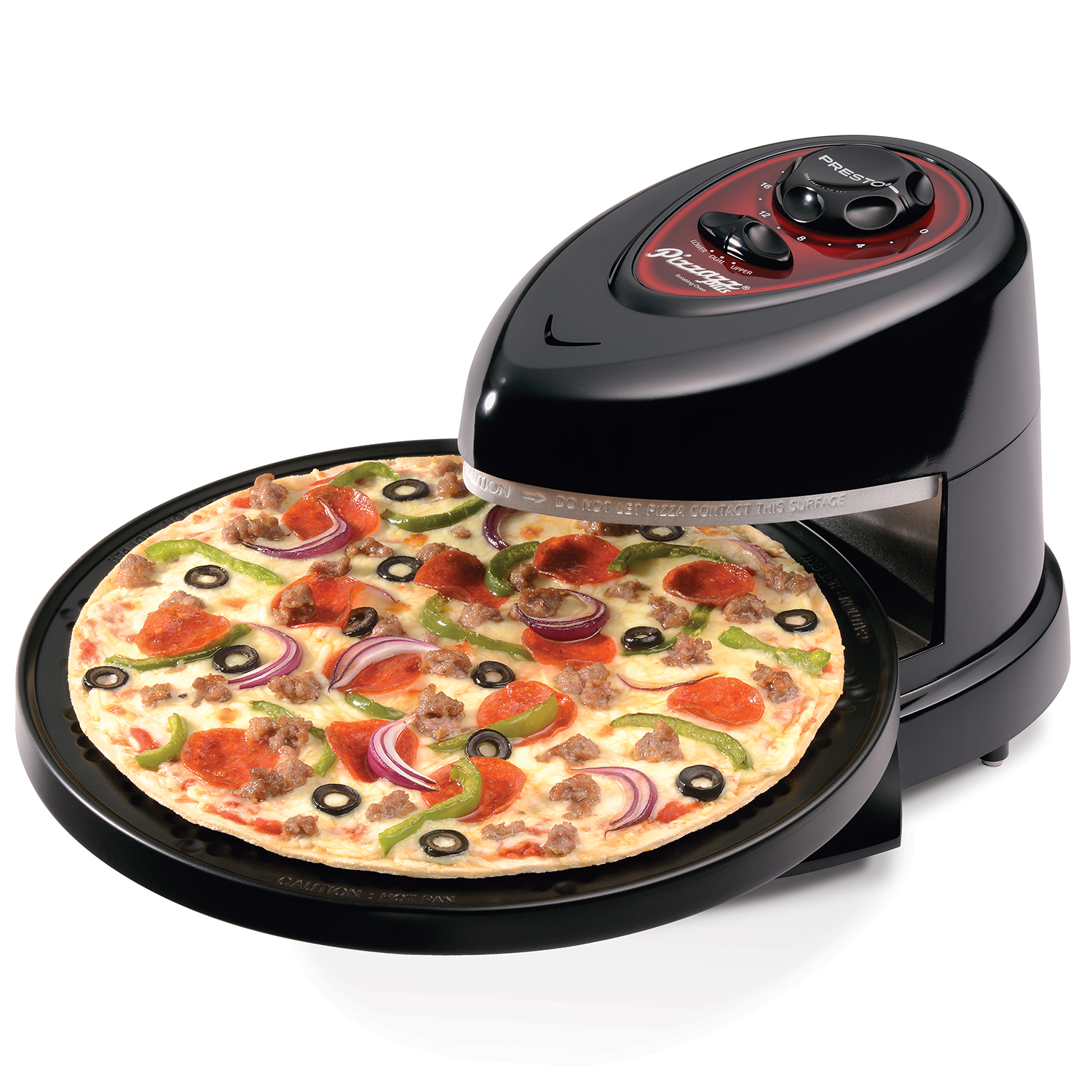 Presto Pizzazz Plus Rotating Pizza Oven, 03430 Black - image 1 of 3