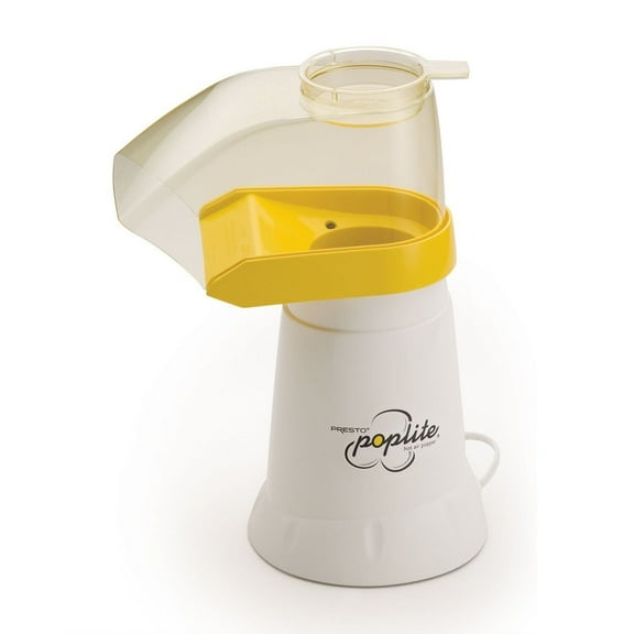 Presto PopLite Hot Air Popcorn Popper - Countertop Airpopper - White