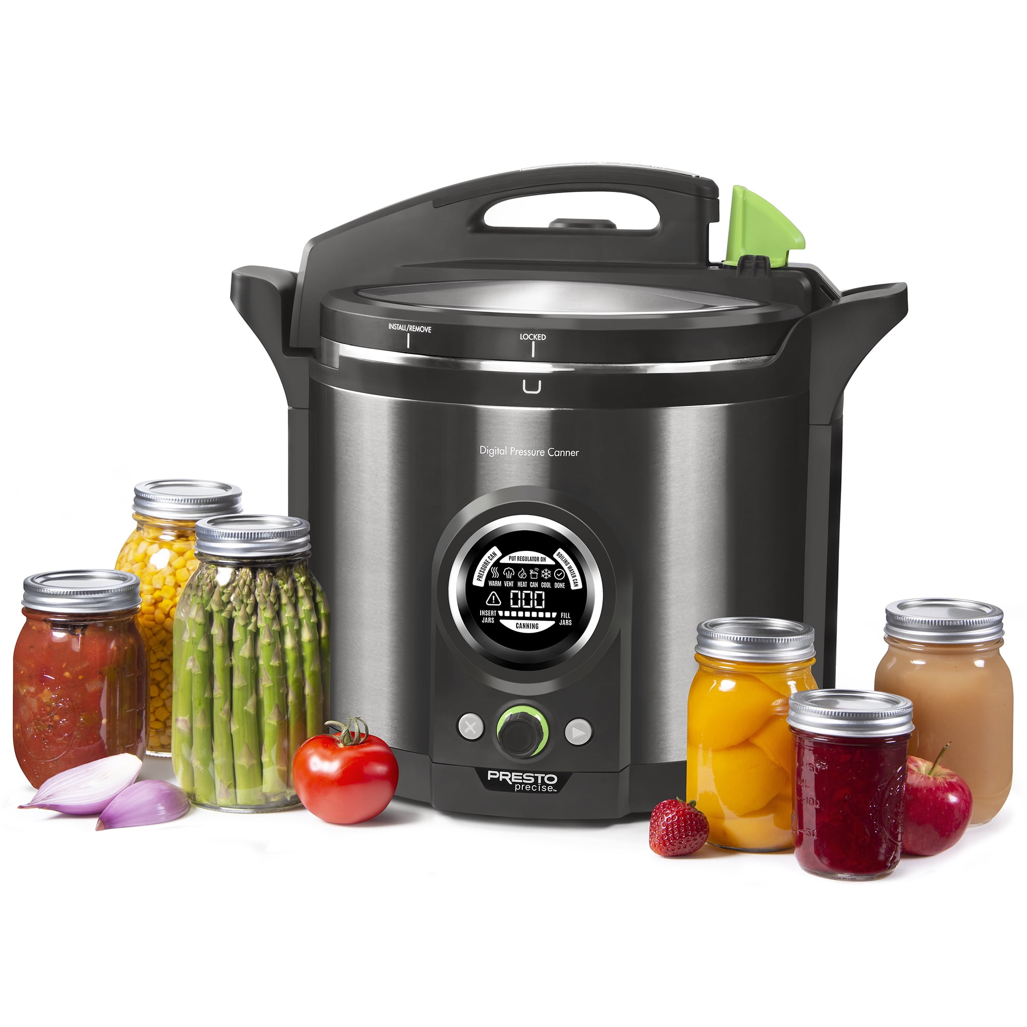 Presto 12 Qt Precise Digital Pressure Canner Stainless Steel Electric Cooker Walmart