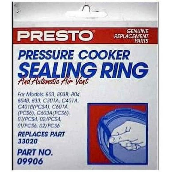 Presto Pressure Cooker Sealing Ring With Air Vent - Replacement Seal - Multicolor