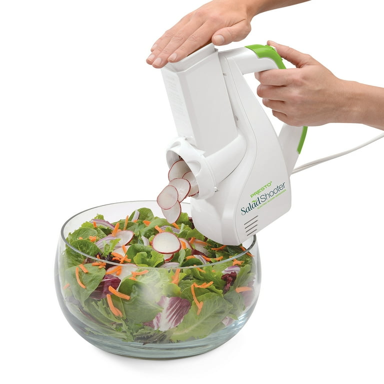Presto Salad Shooter Electric Slicer 02910, White - Compact Presto Salad Shooter Electric Slicer 02910, White - Compact
