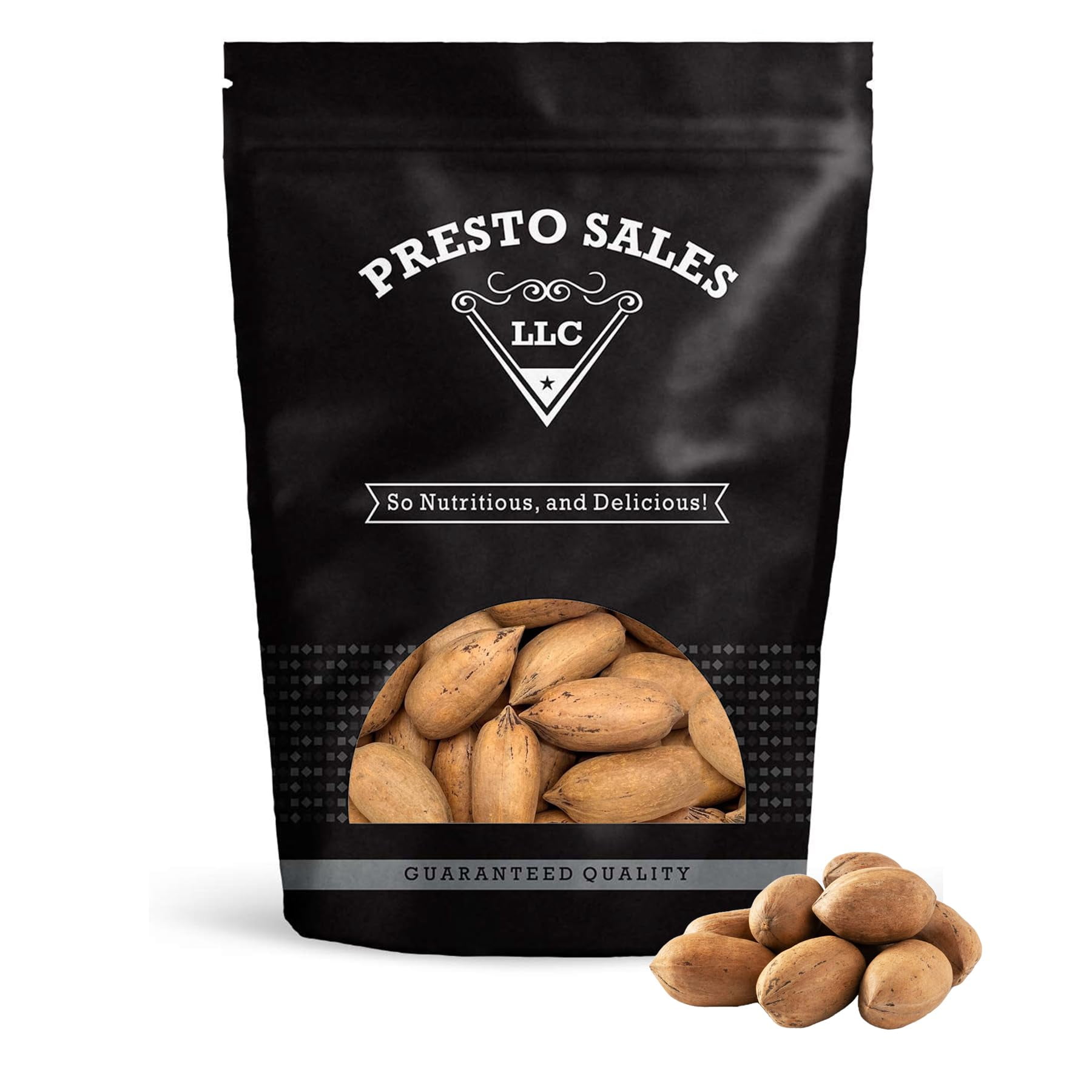 Presto Sales LLC Pecans, MMF7 Flavorful in Shell, New Fresh, Easy to