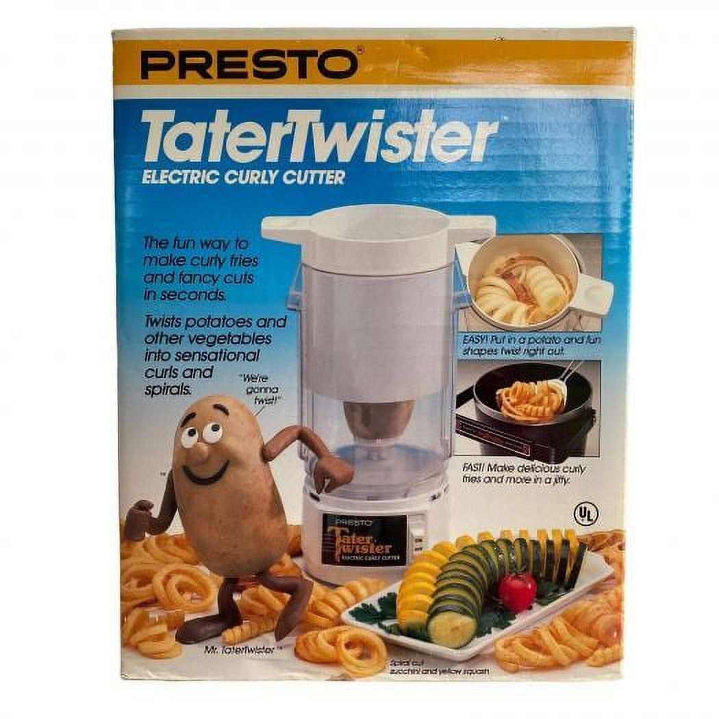 Vintage 1990 Presto Potato Tater Twister Electric Curly French Fry Cutter Tested