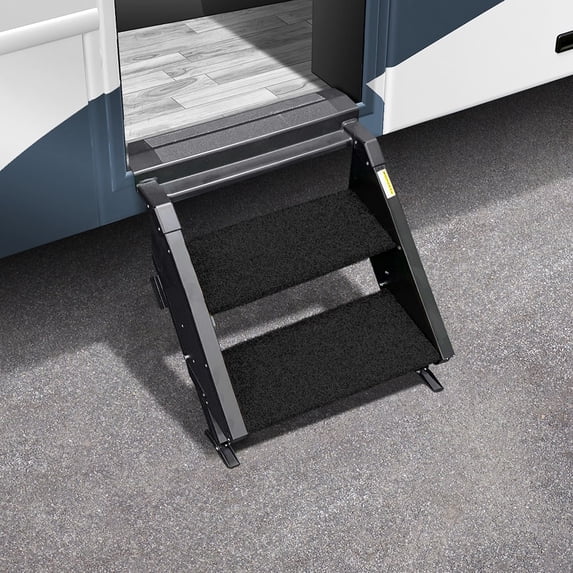 Prestofit 2-0500 Entry Step Rug Fits MORryde 2 Step 17-1/2"W Black 2 Piece