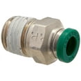 Prestolok PLP Male Connector PushtoConnect Fitting, Plated Brass, 1/4