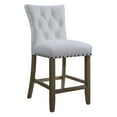 thumbnail image 1 of Preston 24" Counter Stool in White Faux Leather with Antique Bronze 2-Pack, 1 of 7