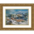 thumbnail image 1 of Preston Dickinson 24x17 Gold Ornate Framed and Double Matted Museum Art Print Titled - Winter, Harlem River, 1 of 4