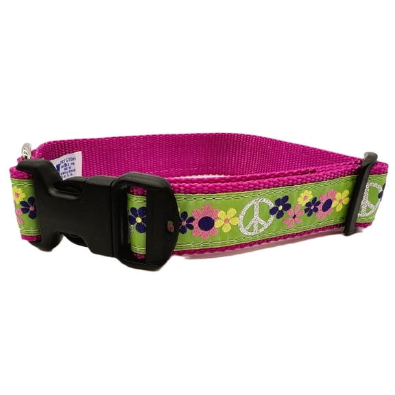 Preston Heavy Duty Adjustable Dog Collar or Dog Leash - Ideal Dog Collars and Leashes Come in Different Sizes for Dogs from X-Large to X-Small. Groovy BOHO (Small Collar 3/4 inch Wide)