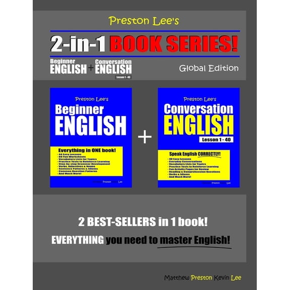 Preston Lee's English Global Edition Preston Lee's 2-in-1 Book Series! Beginner English & Conversation English Lesson 1 - 40 Global Edition, (Paperback)