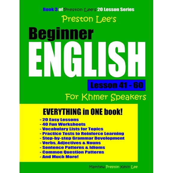Preston Lee's Beginner English Lesson 41 - 60 For Khmer Speakers