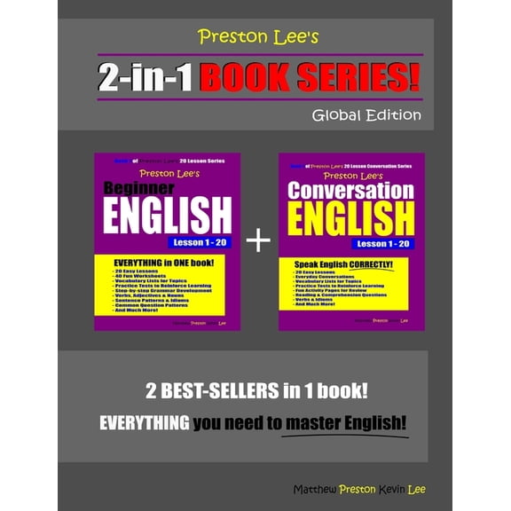 Preston Lee's English Global Edition Preston Lee's 2-in-1 Book Series! Beginner English & Conversation English Lesson 1 - 20 Global Edition, (Paperback)