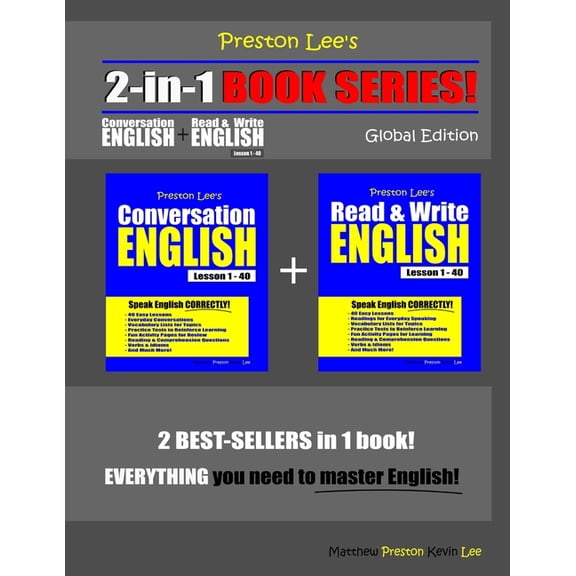 Preston Lee's English Global Edition Preston Lee's 2-in-1 Book Series! Conversation English & Read & Write English Lesson 1 - 40 Global Edition, (Paperback)
