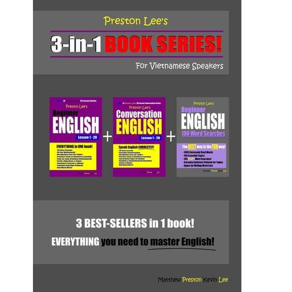 Preston Lee's English Global Edition Preston Lee's 3-in-1 Book Series! Beginner English, Conversation English Lesson 1 - 20 & Beginner English 100 Word Searc, (Paperback)
