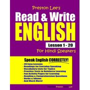 Preston Lees English for Hindi Speakers Preston Lees Read & Write English Lesson 1 - 20 For Hindi Speakers, Paperback