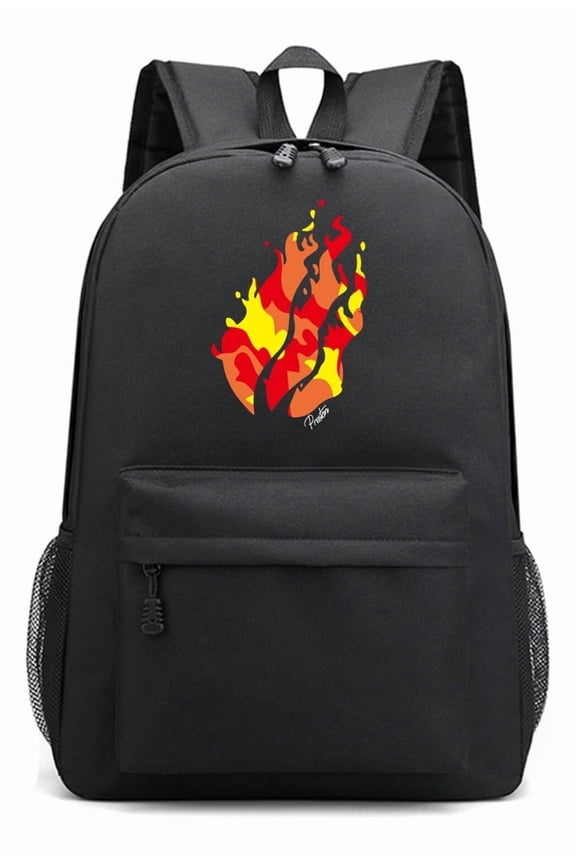 Preston Playz Anime Themed Black Backpack for Class, Cool Gaming Style Laptop Bag, Lightweight and Roomy for Supplies or Travel Essentials
