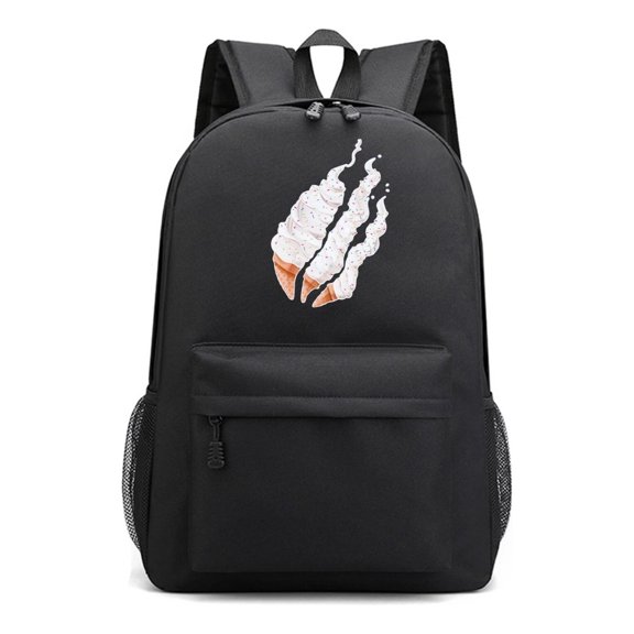 Preston Playz Hero Print Black Backpack, Anime Gaming Style Laptop Daypack for School and Travel, Lightweight Bookbag with Large Storage