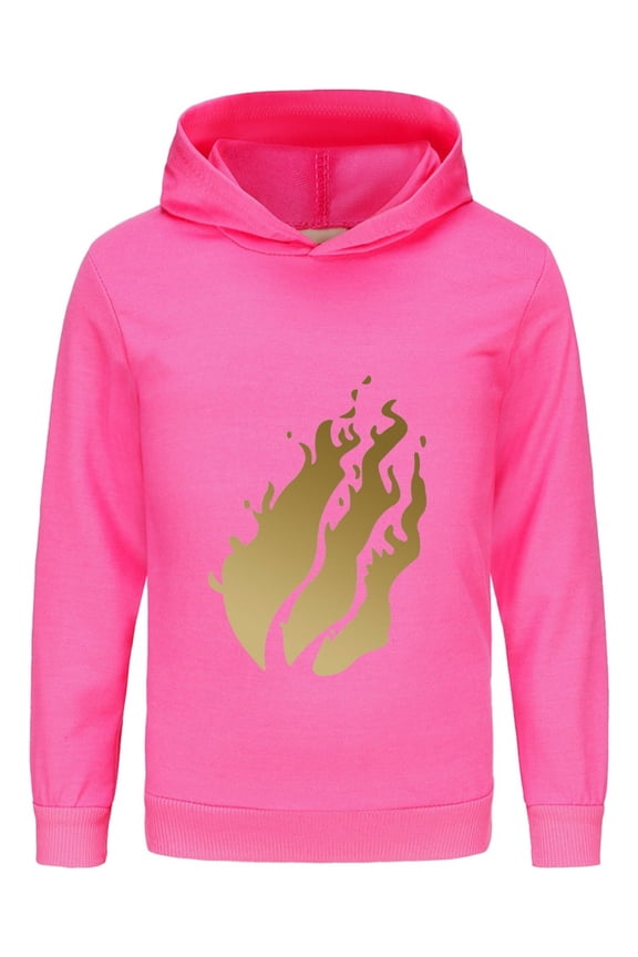 Preston Playz Inspired Fire Hoodie for Kids – Lightweight Long Sleeve Pullover for Boys Girls