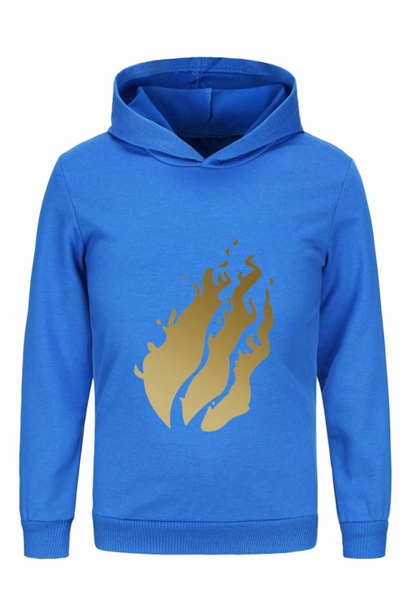Preston Playz Inspired Fire Hoodie for Kids – Lightweight Long Sleeve Pullover for Boys Girls