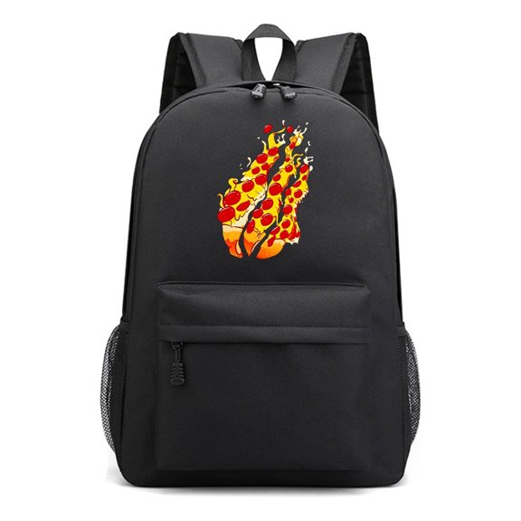 Preston Playz Pattern Black Backpack for School, Anime Gaming Daypack with Laptop Space, Lightweight Travel Bag for Elementary or Teen Use