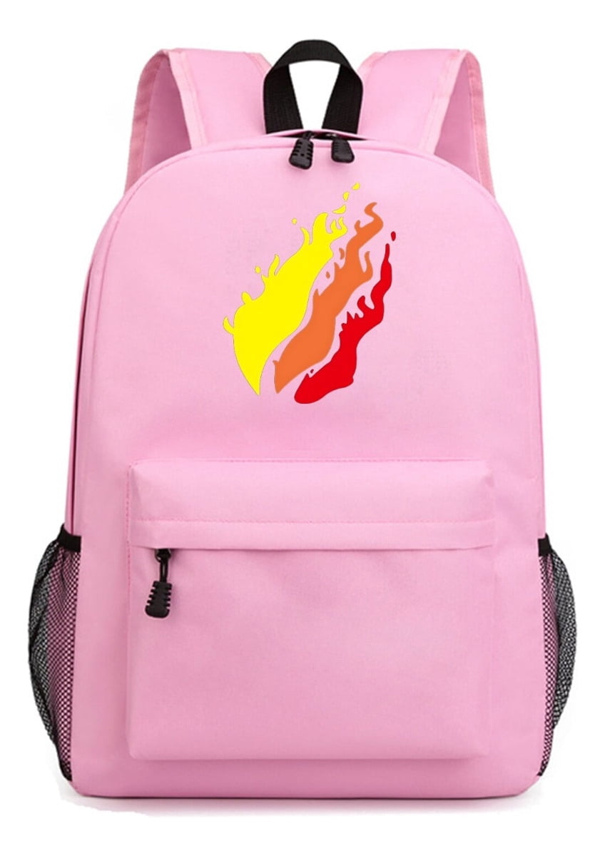 Preston Playz Print Pink School Backpack for Middle School Students, Cute Cool Anime Gaming Laptop Daypack, Lightweight Travel Bag with Large Capacity