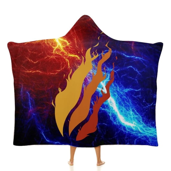 Preston-Playz Wearable Blanket Hoodie, Multi-size Hooded Blanket, Warm Cozy Wearable Blanket with Hood 50"x60"