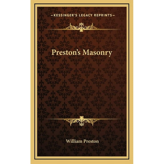 Preston's Masonry, (Hardcover)