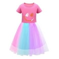 thumbnail image 1 of PrestonPlayz Girls Dress – Rainbow Tutu Skirt and Flame Top – Soft Cotton Short Sleeve Outfit for Young Games, 1 of 4