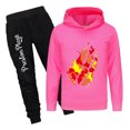thumbnail image 1 of PrestonPlayz Kids Outfit Flame Hoodie and Jogger Pants Set Game Pullover Sweatshirt Clothing for Boys Girls, 1 of 4