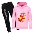 thumbnail image 1 of PrestonPlayz Kids Outfit Flame Hoodie and Jogger Pants Set Game Pullover Sweatshirt Clothing for Boys Girls, 1 of 4